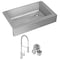 Elkay 18 Gauge Stainless Steel 35-7/8" x 20-1/4" x 9" Single Bowl Farmhouse Sink and Faucet Kit with Drain ECTRUF30179RFCC - alternate 1